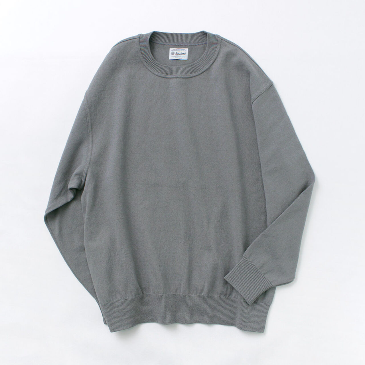 YONETOMI NEW BASIC Color Special Order Wave Cotton Knit Pullover