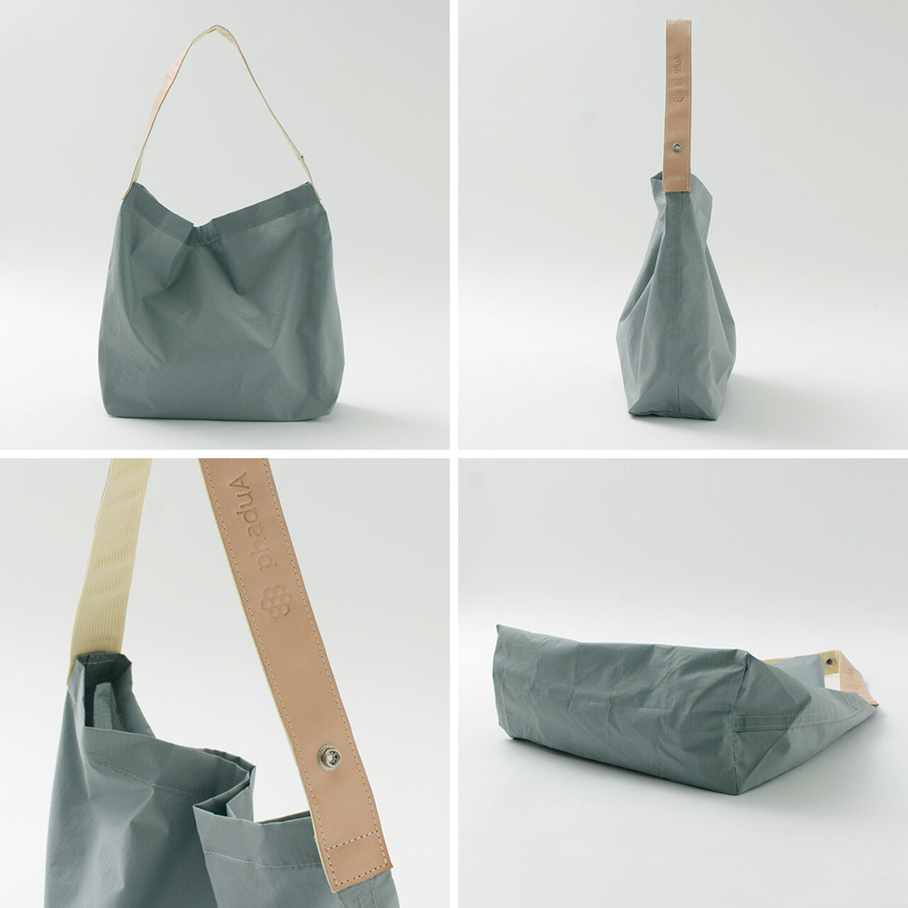 Ripstop Nylon Leather Sack/Shoulder Bag,, large image number 15