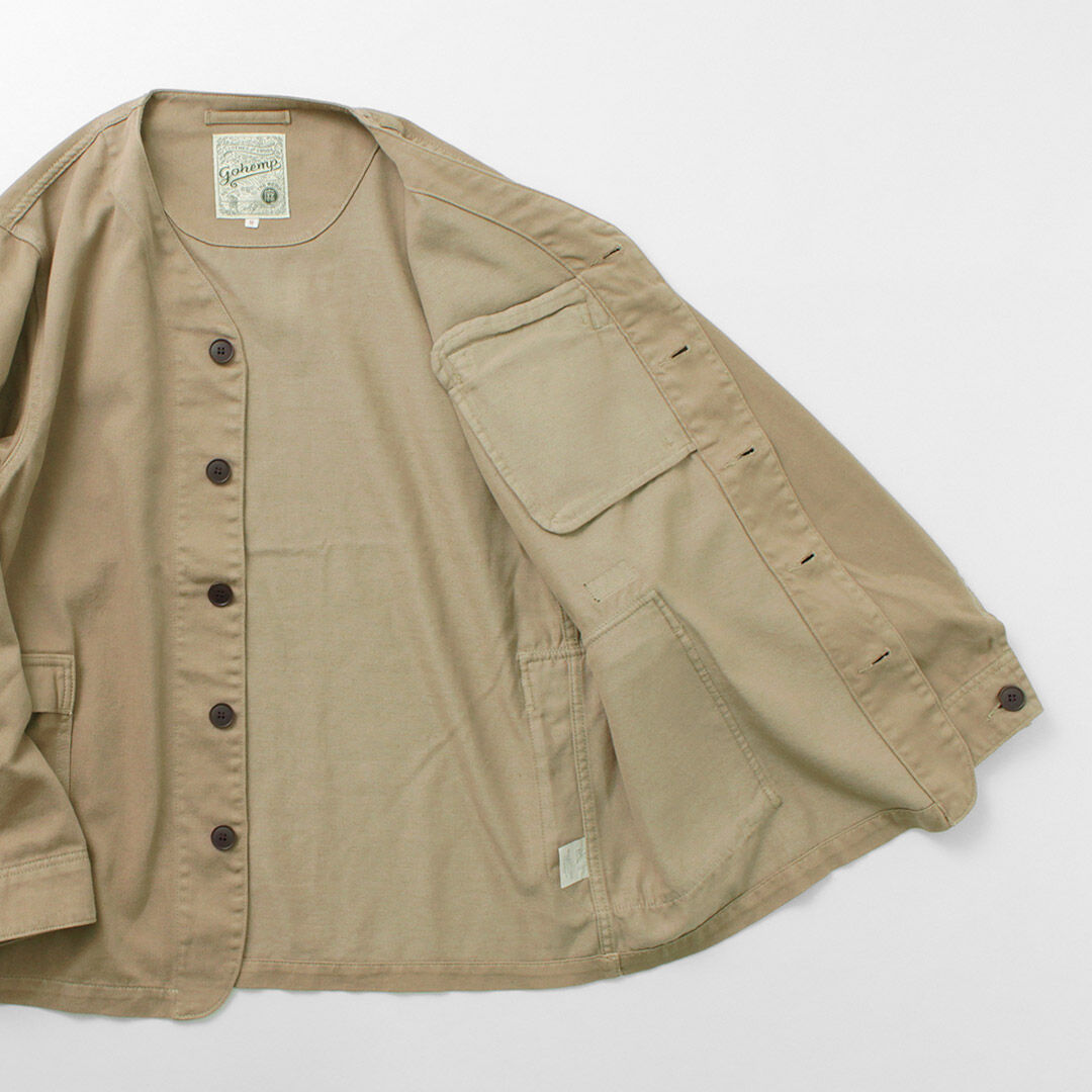 Green Lodge Jacket Hemp Cotton Recycled Polyester Cloth