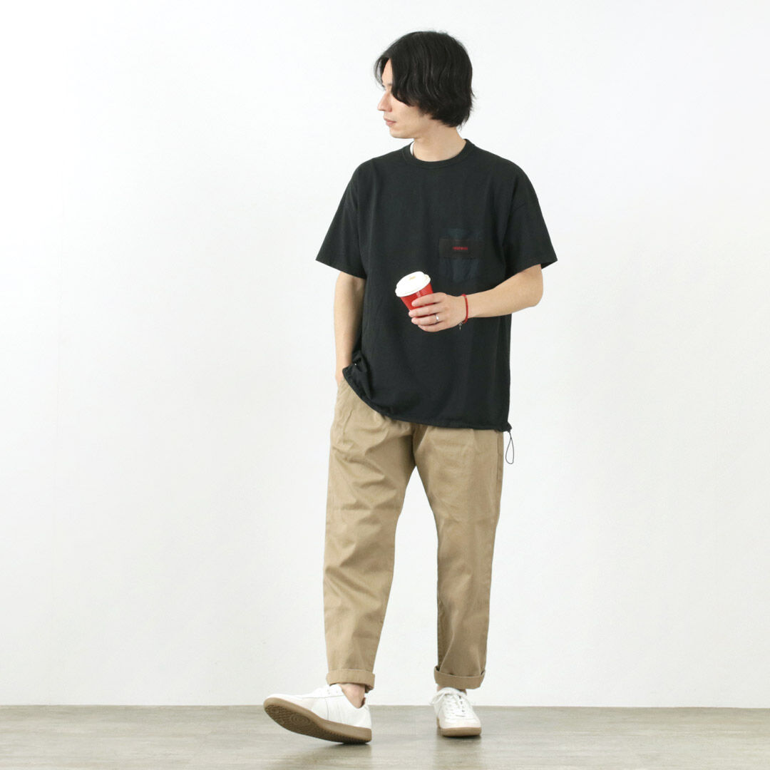 REMI RELIEF × BRIEFING Collaboration jersey pocket T-shirt