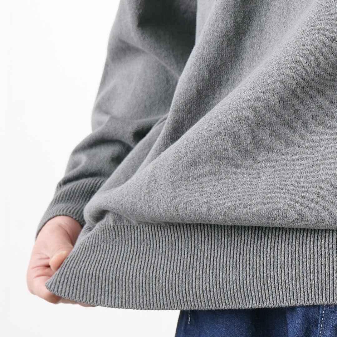 YONETOMI NEW BASIC Color Special Order Wave Cotton Knit Pullover