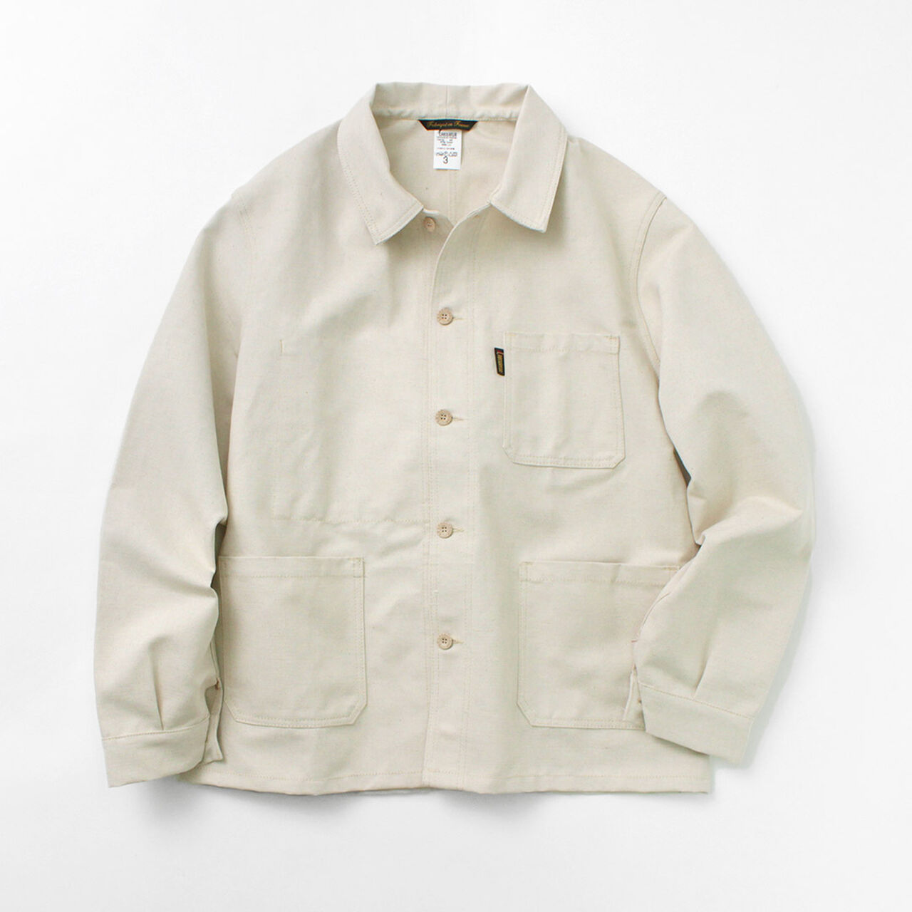 LE LABOUREUR Linen cotton coverall jacket