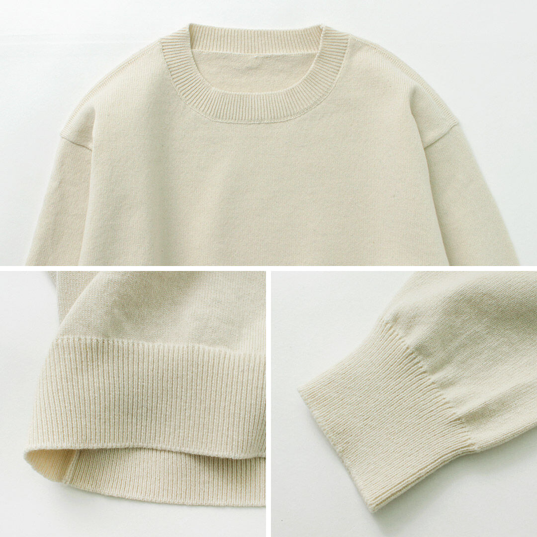YONETOMI NEW BASIC Rigid cashmere knit pullover