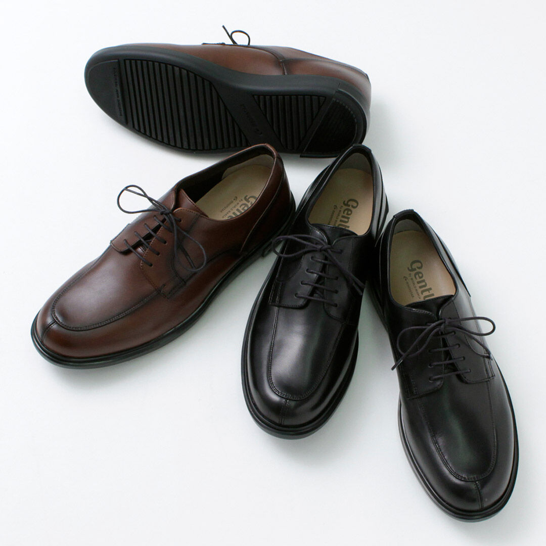 U-tip traditional leather shoes