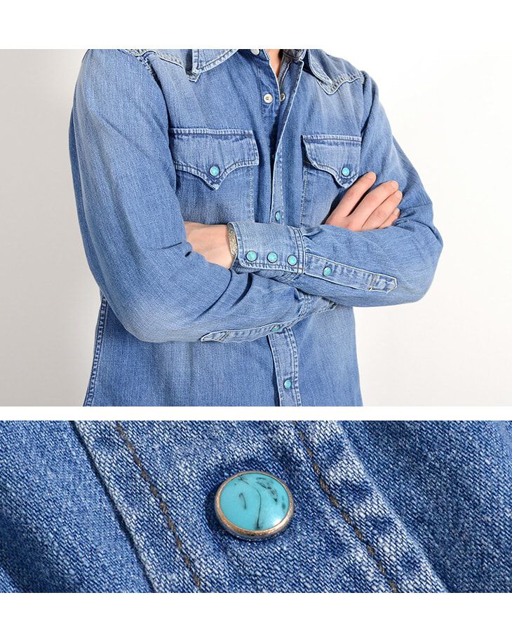 Buy Zovi Cotton Slim Fit Casual Blue Denim Shirt with Panel Detailing and  Press Buttons (11472103601_46) at Amazon.in