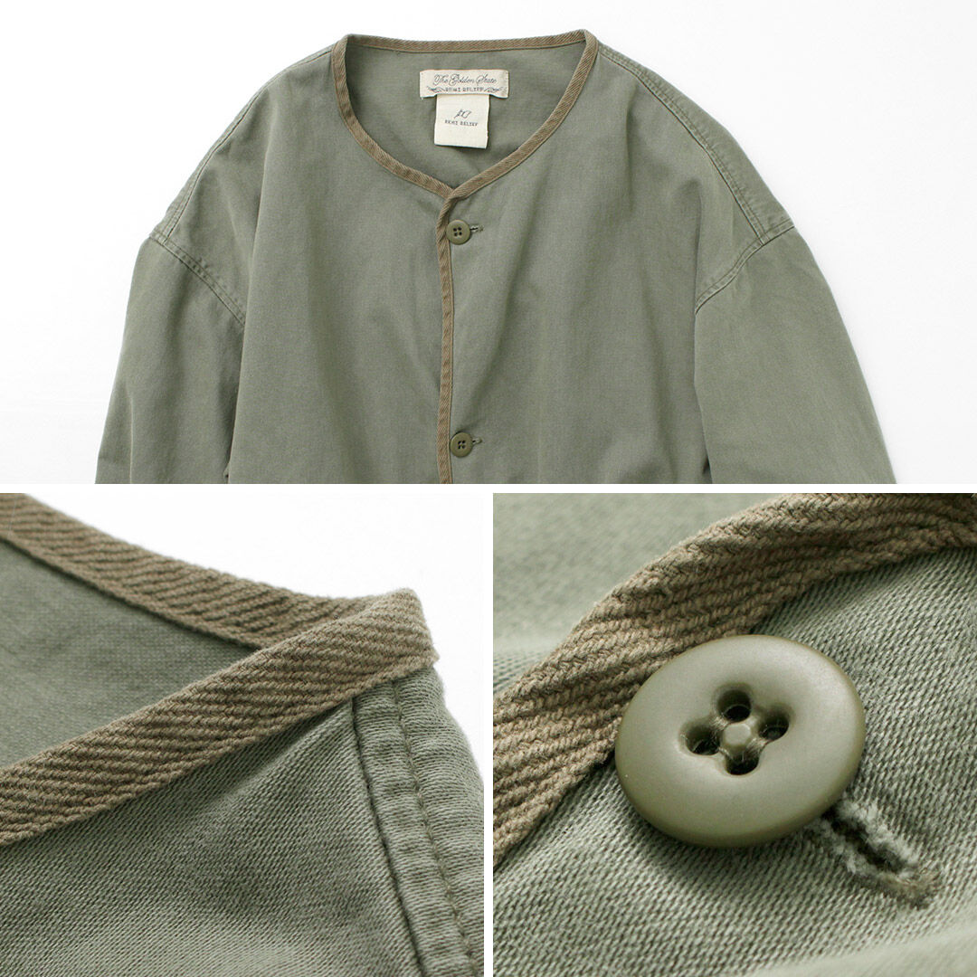 Military satin JKT Men's light outerwear wide jacket used vintage vintage  autumn winter 100% cotton
