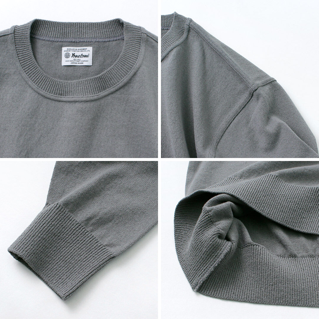 YONETOMI NEW BASIC Color Special Order Wave Cotton Knit Pullover