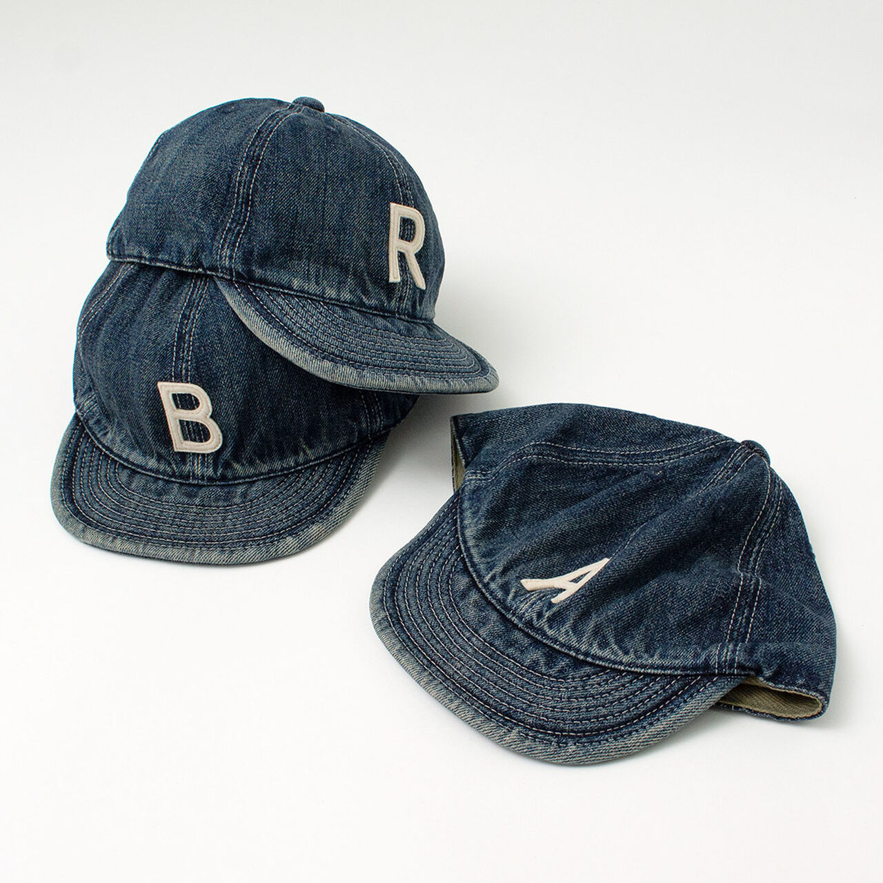 Special Order Selvage denim cap with initials badge,, large image number 9