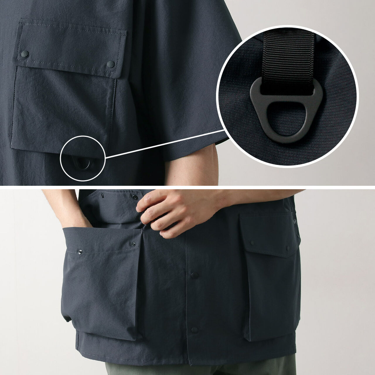 Dot Air Utility pocket Short Sleeve Shirt,, large image number 9