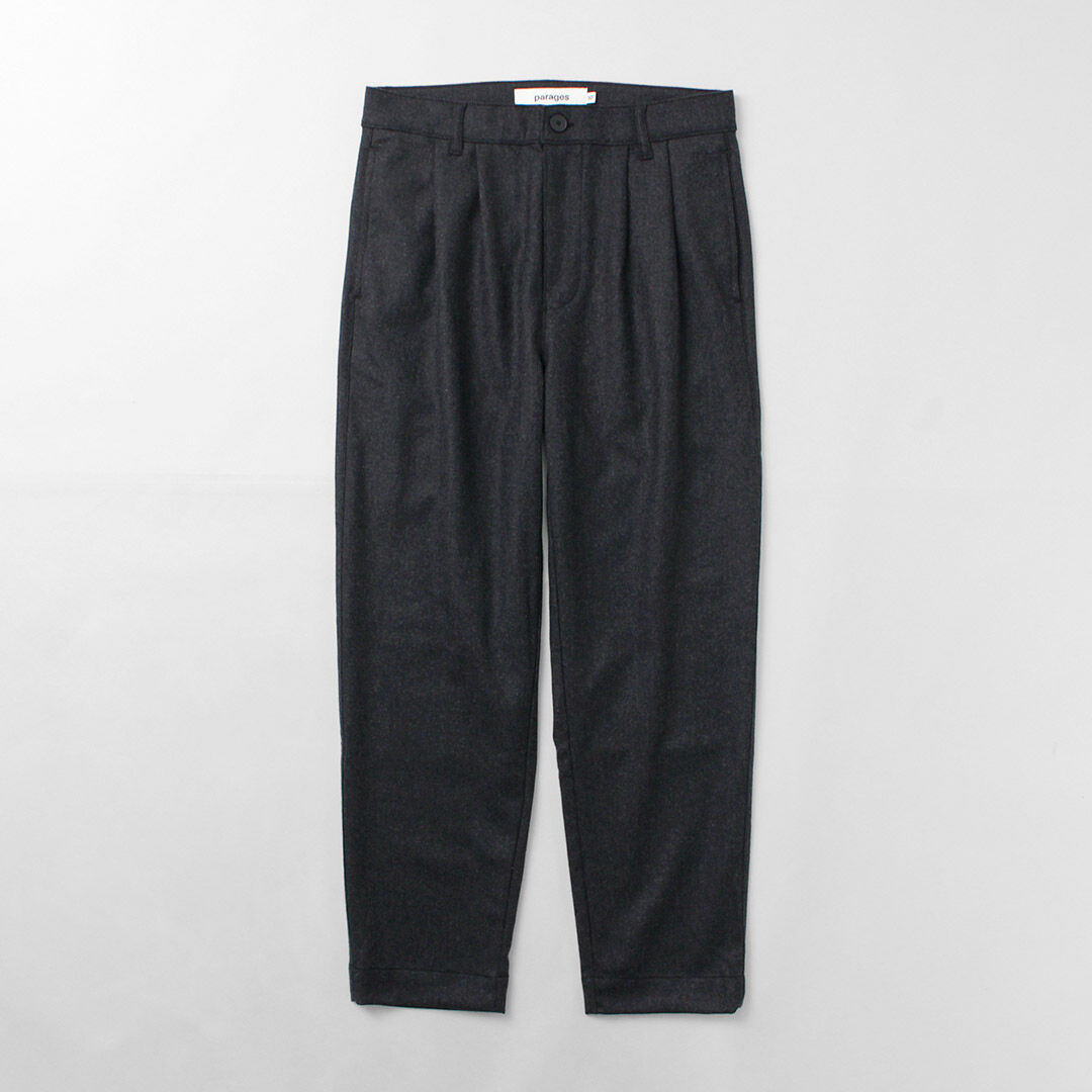 PARAGES Double Pleats Wool Pants