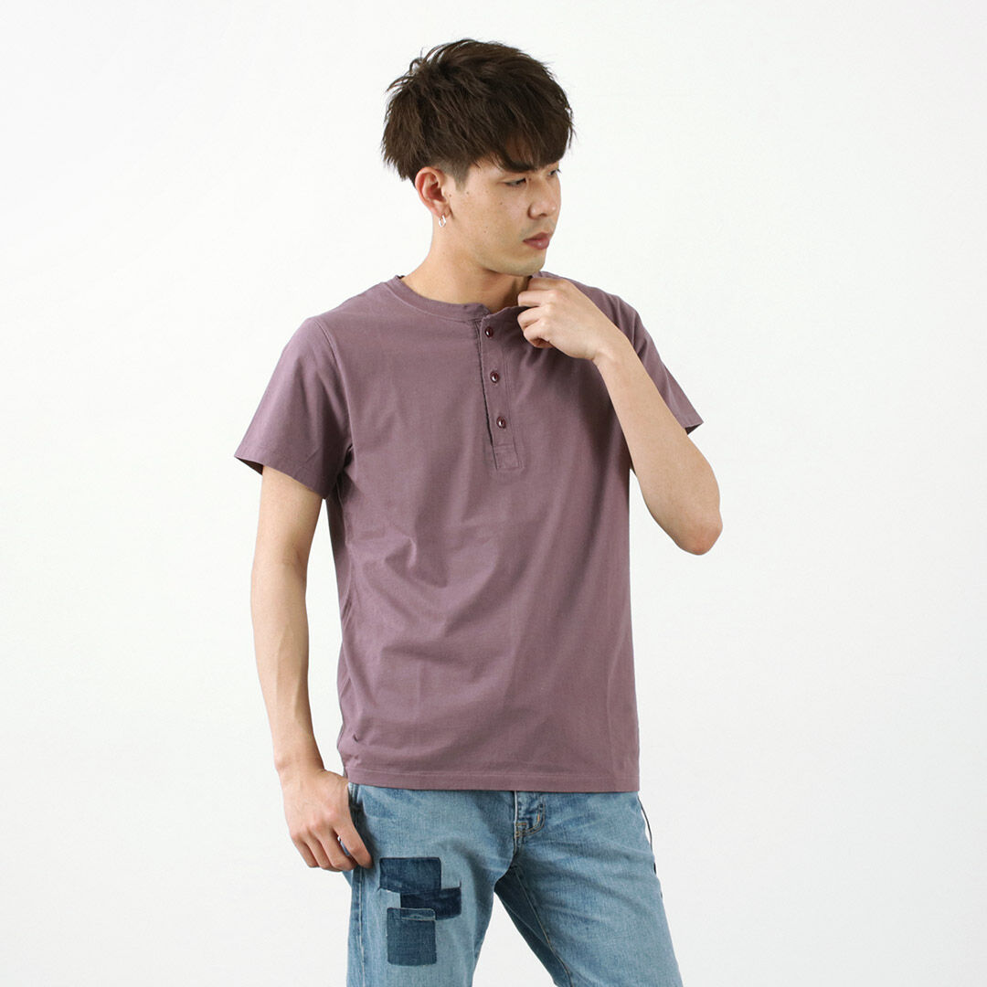 REMI RELIEF Special Order LW Processed Henry Neck T-Shirt