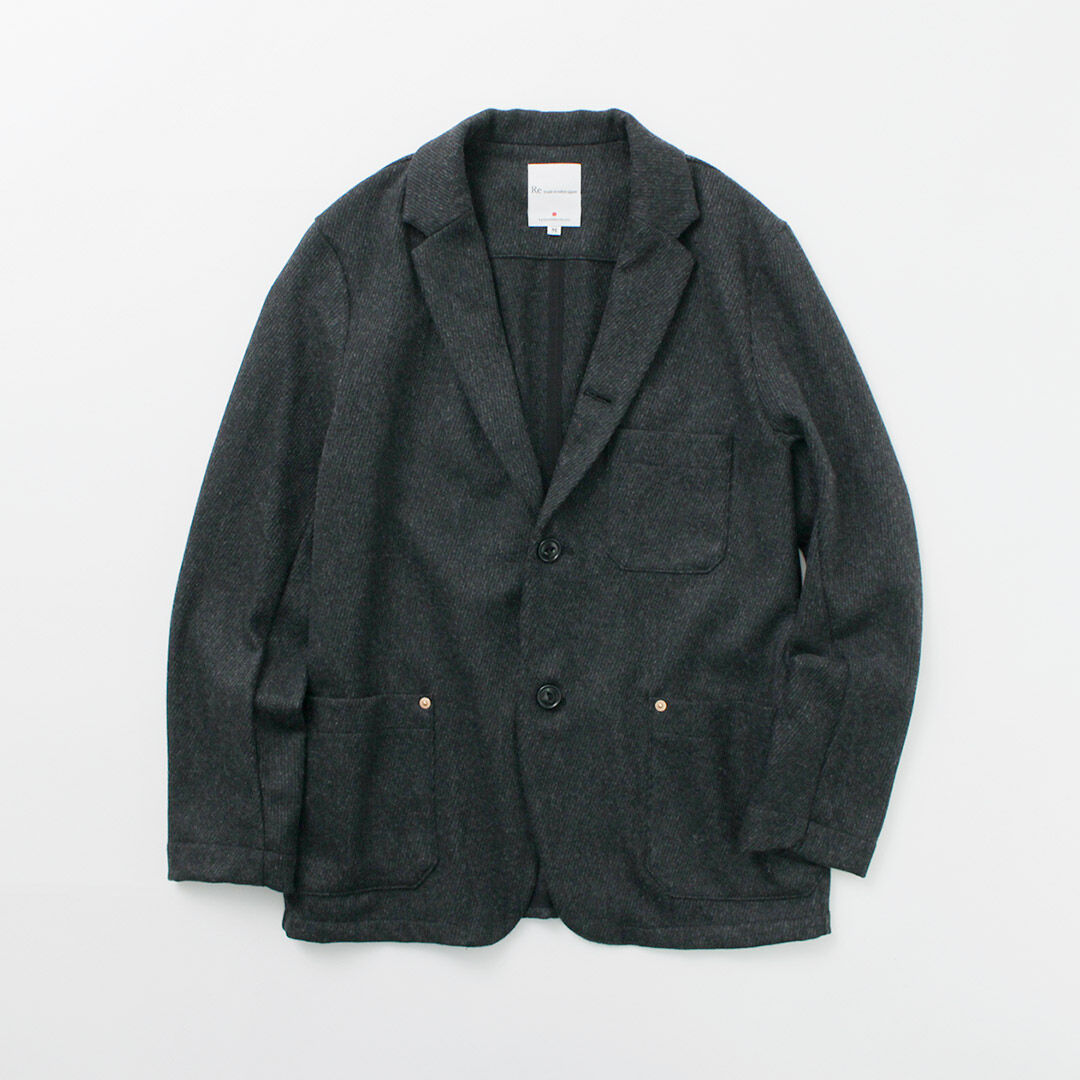 RE MADE IN TOKYO JAPAN Wool Cashmere Kersey Coverall Jacket