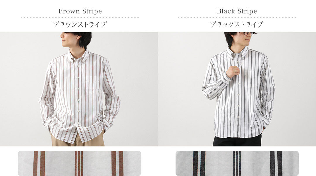 ROCOCO Random Stripe Button Down Shirt Classic Fit